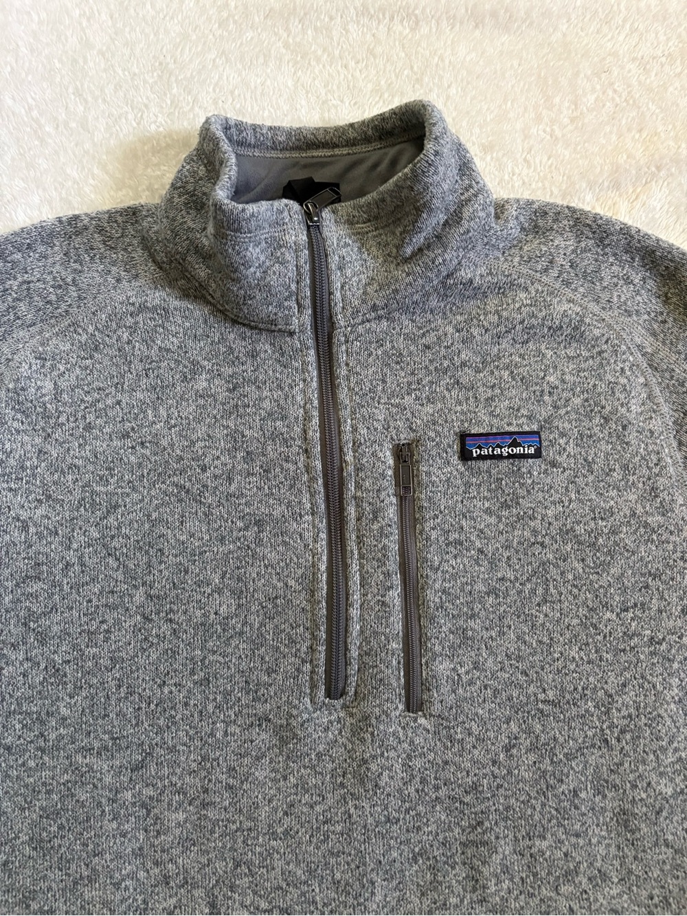 Patagonia Better Sweater Men’s Large Heather Grey Half Zip Fleece Jacket - Picture 5 of 9